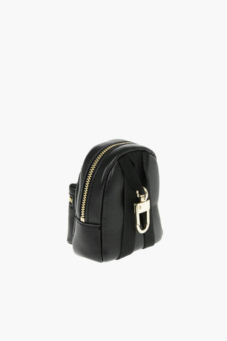 LOVE Faux Leather Quilted Backpack Shape Charm for Bag