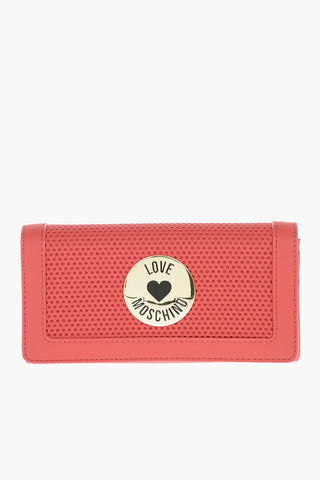 Love Portafoglio in Ecopelle Traforata con Logo Dorato