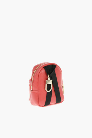 LOVE Faux Leather Quilted Backpack Shape Charm for Bag