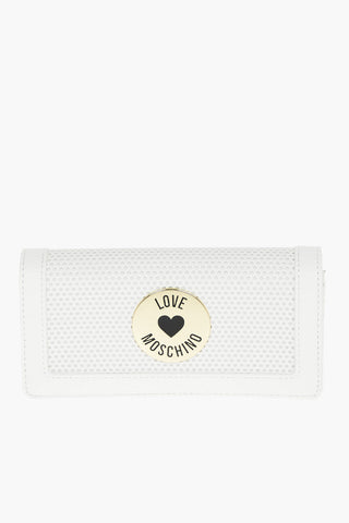 LOVE Perforated Detail Faux Leather Wallet
