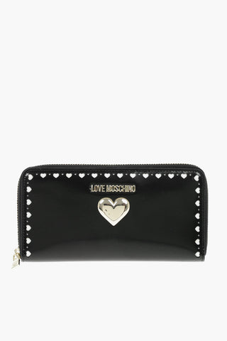 LOVE Silver Heart Faux Leather Wallet