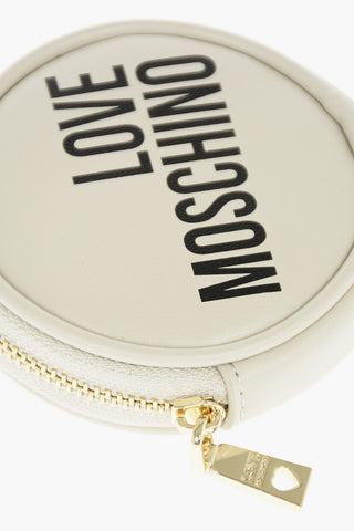 LOVE Charm Per Borse Rotondo in Ecopelle con Moschettone