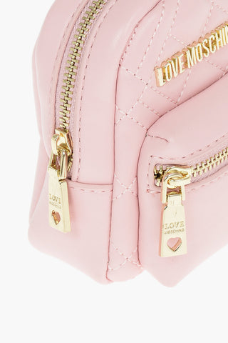  LOVE Faux Leather Quilted Backpack Shape Charm for Bag