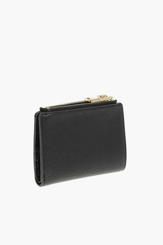 LOVE Textured Faux Leather Mini Wallet with with Double Compartment