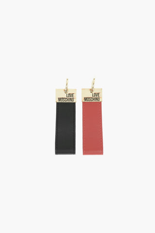 LOVE Set of 2 Keychain with Leather Pendant