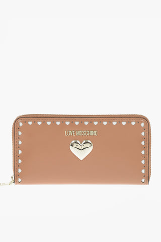 LOVE Silver Heart Faux Leather Wallet