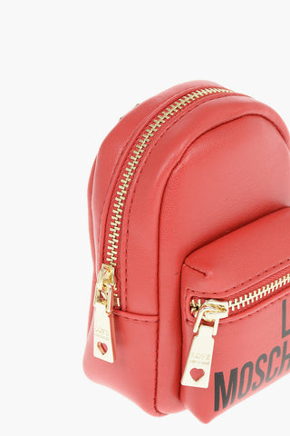 LOVE Faux Leather  Backpack Shape Charm for Bag