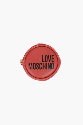 LOVE Charm Per Borse Rotondo in Ecopelle con Moschettone