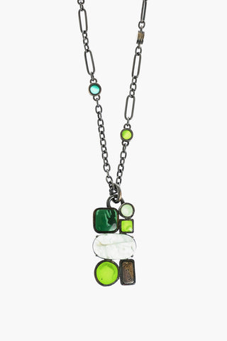 Maxi Collana a Catena con Pendente in Fluorite