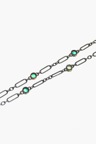 Maxi Collana a Catena con Pendente in Fluorite