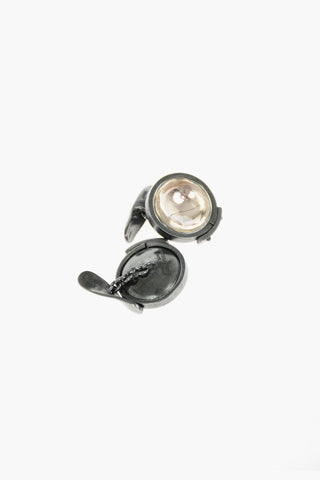 Oxidized Silver and polished Pebble Cufflinks