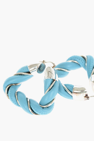 Orecchini a Triangolo in Pelle Intrecciata