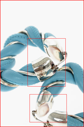 Orecchini a Triangolo in Pelle Intrecciata