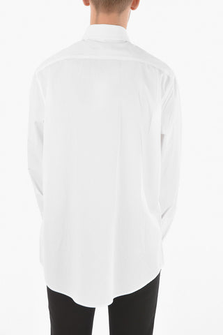 Camicia A maniche Lunghe Con logo Ricamato