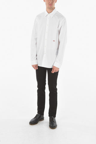 Camicia A maniche Lunghe Con logo Ricamato