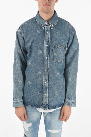 Logoed Denim jacket With Snap Buttons