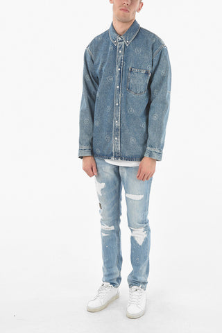 Logoed Denim jacket With Snap Buttons