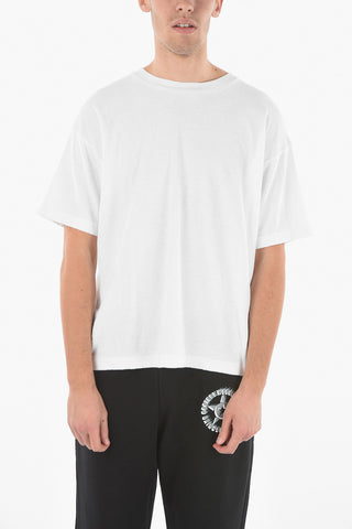 T-shirt Girocollo In Reverse Jersey Garzato