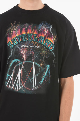 T-shirt Girocollo Stampata SUPERLAND Con Ricamo