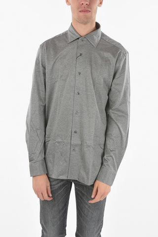 Standard Collar Cotton Jersey Shirt