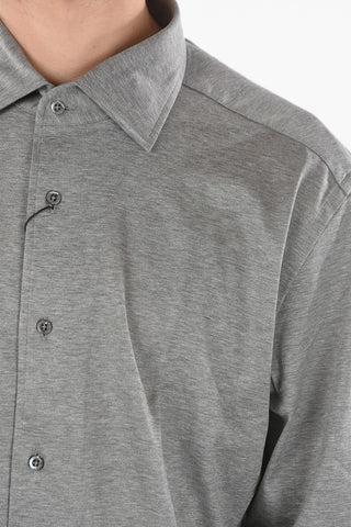 Standard Collar Cotton Jersey Shirt