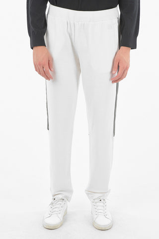 TM ZZEGNA Wool Sweatpants with Side Contrasting Bands