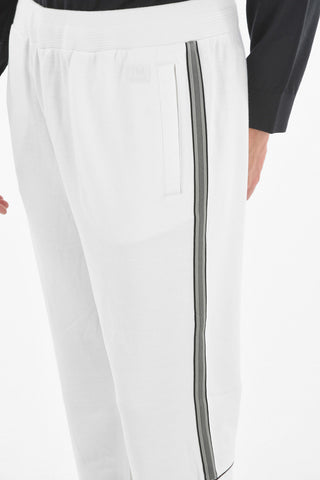 TM ZZEGNA Wool Sweatpants with Side Contrasting Bands