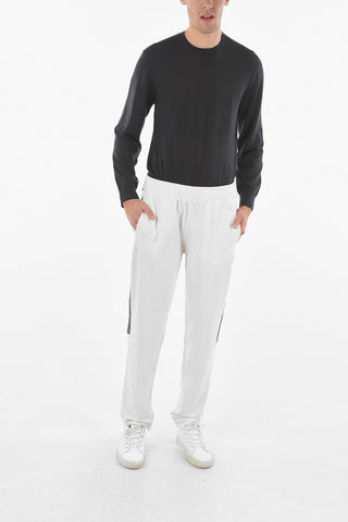 TM ZZEGNA Wool Sweatpants with Side Contrasting Bands