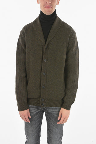 Shawl Neck Wool and Cashmere Cardigan