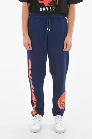 Fleece Pants With Maxi logo Print 