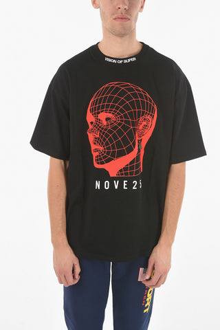 T-shirt Stampata NOVE 25 Girocollo Con Logo Ricamato