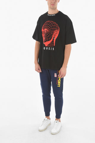 T-shirt Stampata NOVE 25 Girocollo Con Logo Ricamato
