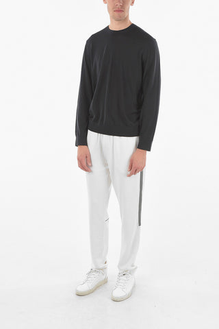 ZZEGNA Long-Sleeved Crew Neck Wool Sweater