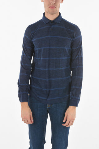 Long-sleeved Balanced Stripe Polo
