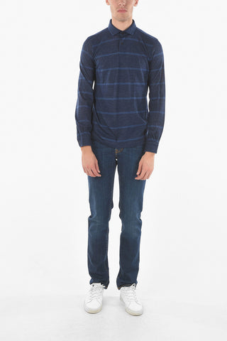Long-sleeved Balanced Stripe Polo