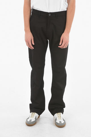 Denim Cargo Pants with Embroidered Logo
