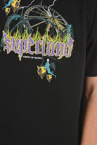 T-shirt Girocollo Stampata SUPERLAND Con Ricamo