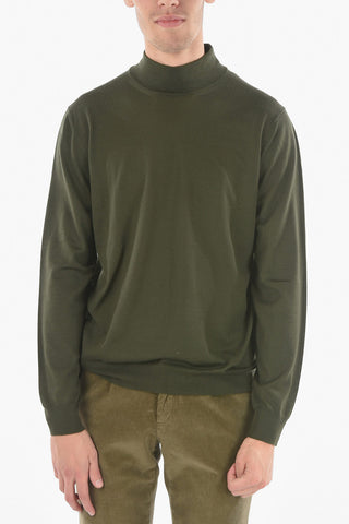 Mock Neck Virgin Wool Sweater