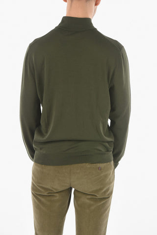 Mock Neck Virgin Wool Sweater
