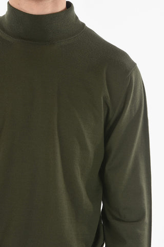 Mock Neck Virgin Wool Sweater