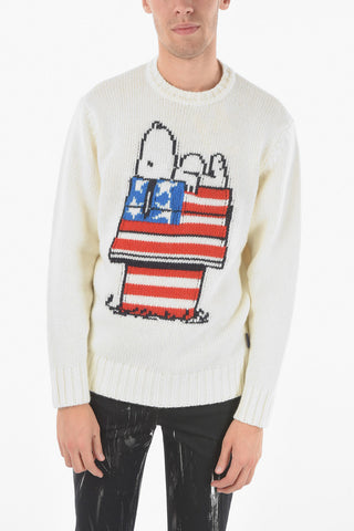 Wool Blend SNOOPY Crewneck Jumper
