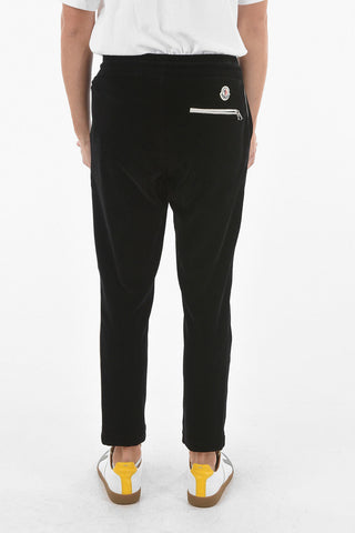 Velour Jogger with Contrasting Side Trimmings
