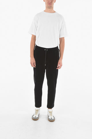 Velour Jogger with Contrasting Side Trimmings