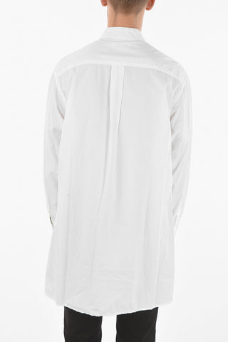 PUOR HOMME Camicia Lunga in Poplin di Cotone con Taschino