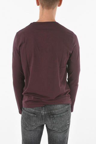 CC COLLECTION T-Shirt a Maniche Lunghe in Cotone Stretch con Stampa