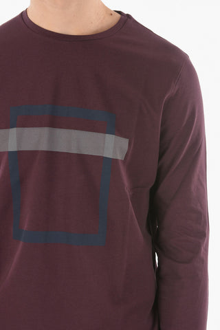 CC COLLECTION T-Shirt a Maniche Lunghe in Cotone Stretch con Stampa
