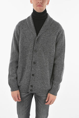 Shawl Neck Wool and Cashmere Cardigan