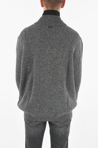 Shawl Neck Wool and Cashmere Cardigan