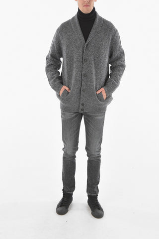 Shawl Neck Wool and Cashmere Cardigan
