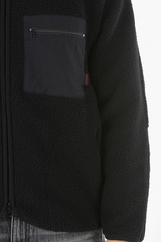Bouclé Fleece BOA Bomber Jacket with Nylon Pocket